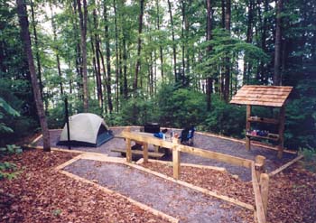 our campsite near Wautoga Lake